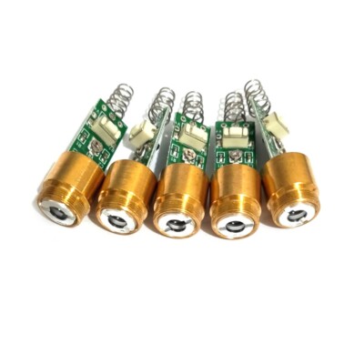 5pcs 650nm 100mW Red Laser Module DIY With Light Touch Switch Spring 12x15mm