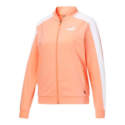 

Puma Contrast Tricot Full Zip Jacket Женская розовая повседневная спортивная верхняя одежда 84899, Розовый, Puma Contrast Tricot Full Zip Jacket