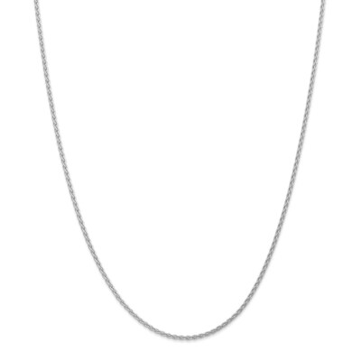 Pre-owned Superdealsforeverything Real 14kt White Gold 20 Inch 1.75mm Parisian Wheat With Lobster Clasp Chain