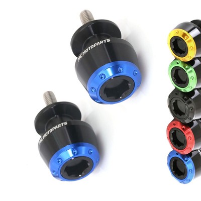 Blue ATOM CNC Racing Swingarm Spools M6 For MT-01 MT-03 05 06 07 08 09 10 11 12