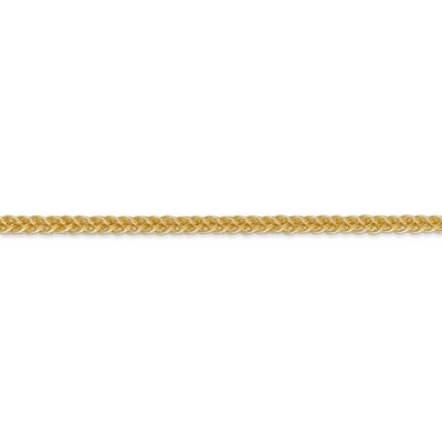 Pre-owned Superdealsforeverything Real 14kt 2.60mm Semi-solid 3-wire Wheat Chain; 24 Inch In Yellow