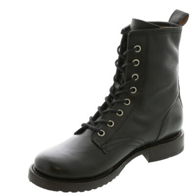 Pre-owned Frye Company Veronica Flex Combat Women's Boot In Black