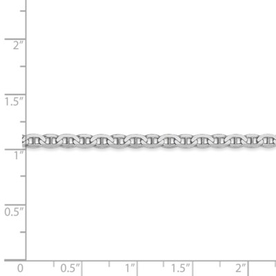 Pre-owned Superdealsforeverything Real 14kt White Gold 3mm Anchor Chain; 16 Inch; Lobster Clasp