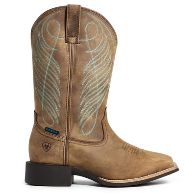 

Женские ботинки Ariat с широким квадратным носком H2O с круглым носком, Distressed brown