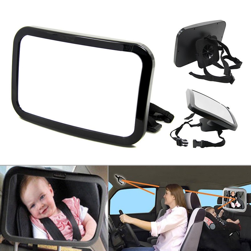 Auto Baby Spiegel 35 x 20 x 4 cm Sicherheit 360° Rücksitzspiegel für Babyschale 