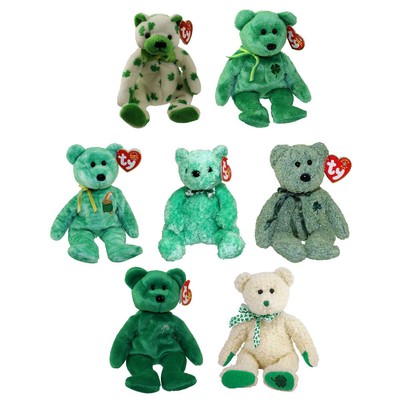 TY Beanie Babies - ST. PATRICK'S DAY (Set of 7)(Dublin, Erin, Clover, Luck-e++)