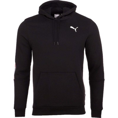 

Puma Scatter Taping Pullover Hoodie Мужская черная повседневная спортивная верхняя одежда 6714210, Черный, Puma Scatter Taping Pullover Hoodie