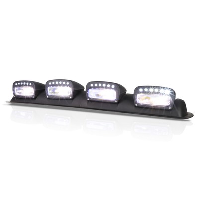 24Pcs LED Blue Universal 4X4 Off Road Top Roof Mounted Fog Light Lamp w/Switch