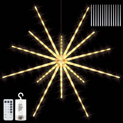 LED Starburst Light with Remote Meteor Firework Lights Christmas String Lights