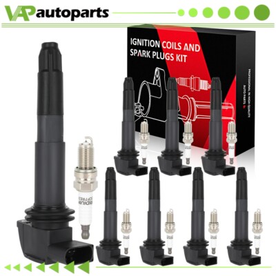 8 For 4.5L V8 2003-2006 Porsche Cayenne Ignition Coil & Iridium Spark Plug