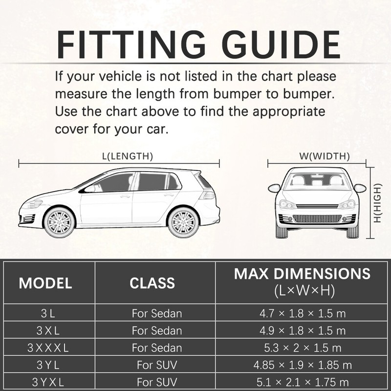 For Ford Mustang 6 Layers Outdoor Full Car Cover Waterproof With Zipper Cotton