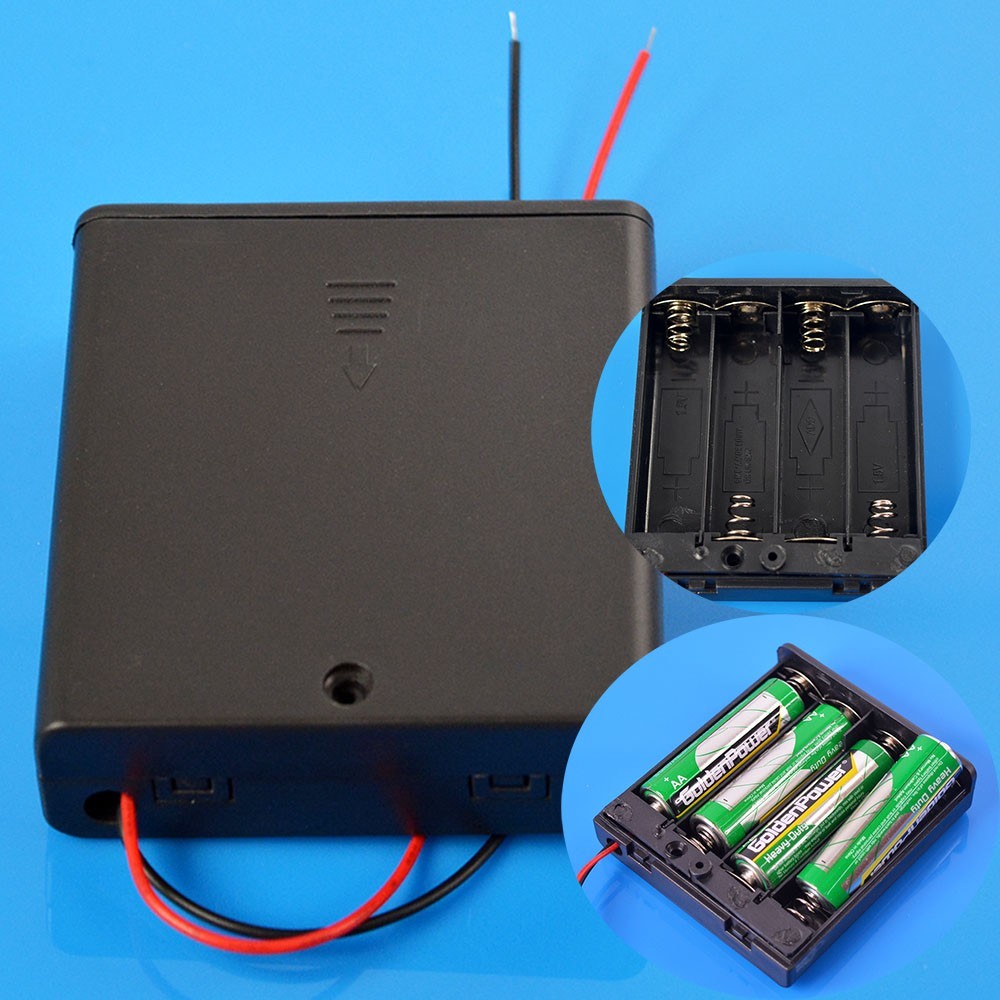 ️ Аккумулятор 2Pcs Wired Connector 2/3/4X1.5V AA Battery Holder Plastic ...