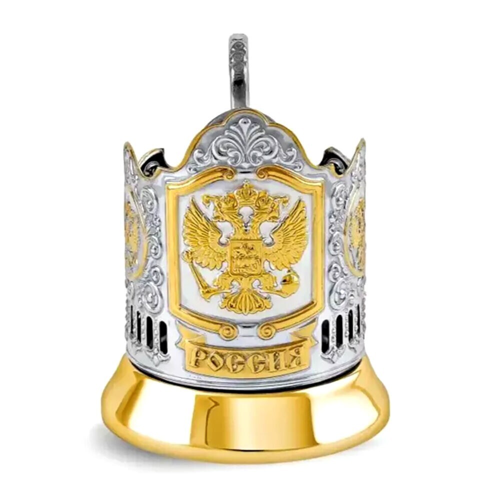 Russian Coat of Arms Glass Holder Podstakannik Подстаканник Герб РФ