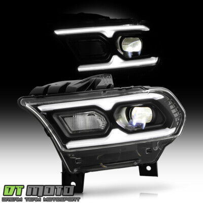 For 2021-2024 Dodge Durango Black w/Halogen Turn Signal LED Headlight - Driver