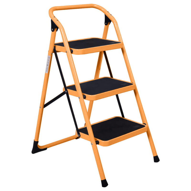 Protable 3 Step Ladder Folding Non Slip Safety Tread Heavy Duty  330lbs Capacity