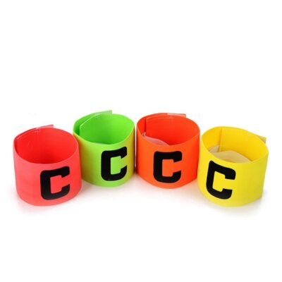 4 Pack Football Soccer Captain Armband Anti-Drop Captains Elastic Armbands