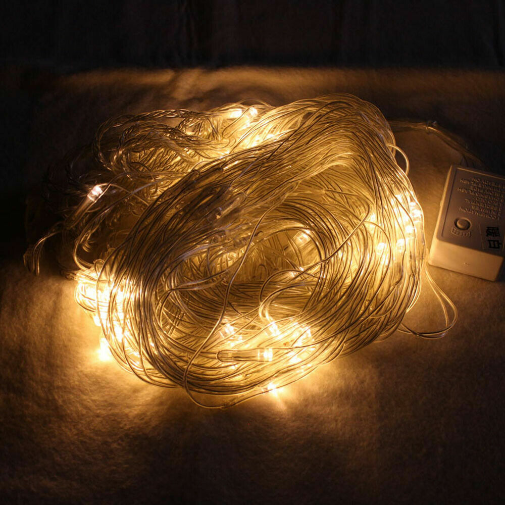LED Lichternetz Deko Außen Lichterkette Weihnachten Lichterketten