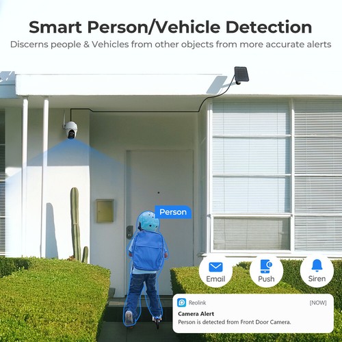 Reolink Security Camera 5MP Battery Pan Tilt Outdoor PIR 2-Way Talk +Solar Panel