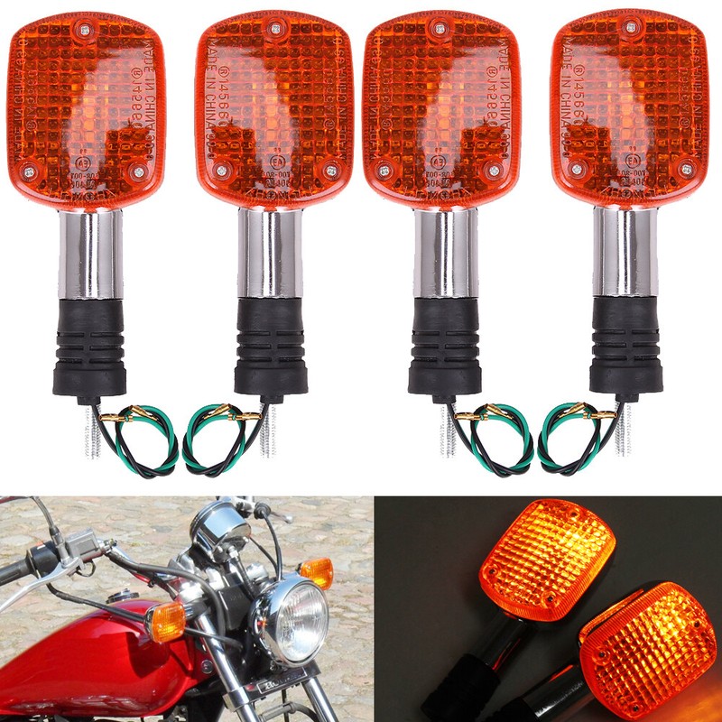 Led Turn Signal Bulbs Motorcycle Papanda Motorbike Chrome Front