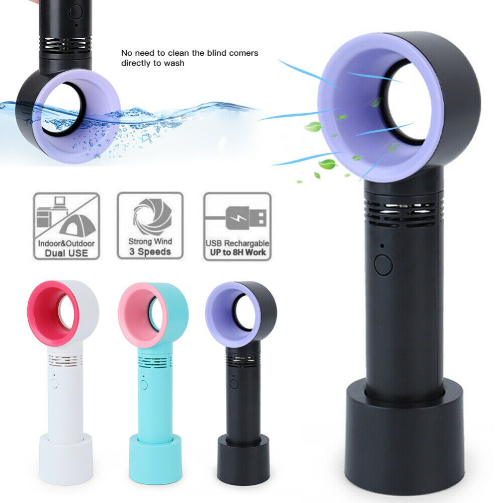 USB Ventilator Leise Mini Tischventilator Tragbarer Fan Lüfter Blattlos Lüfter