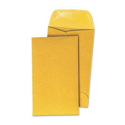 Universal 35303 3.5'' x 6.5'' Kraft Coin Envelopes - Light Brown (500/Box) New