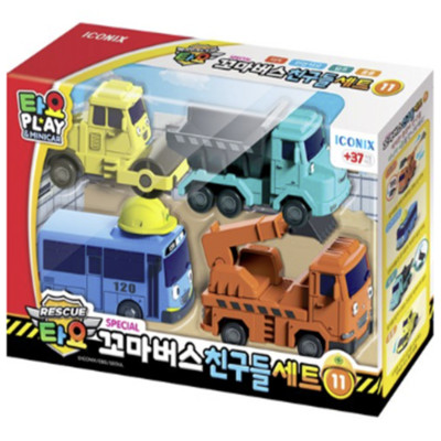 TAYO Special The Little Bus Friends Bus Set 11 - Digger, Safety Tayo, Dump, Roll
