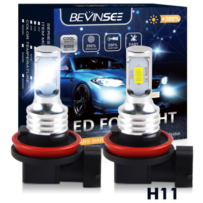 100W H11 H8 White LED Fog Light Bulbs For Mercedes Benz GLA250 ML320 ML350 ML500