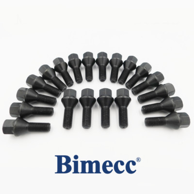 M14x1.25 27mm Wheel Bolts Bimecc (Black) x20 For BMW 2 Series F22, F23, F44, F45
