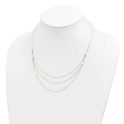 Pre-owned Superdealsforeverything Real 14kt Yellow Gold Triple Layer Polished Circles Fancy Necklace; 18 Inch