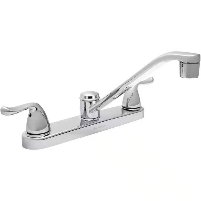 Glacier Bay Constructor Kitchen Faucet Chrome 2 Handle Dual Lever Sink Fixture