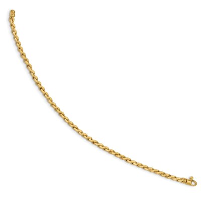 Pre-owned Superdealsforeverything Real 14kt Yellow Gold Polished Fancy Twisted Link Chain Bracelet; 7.5 Inch
