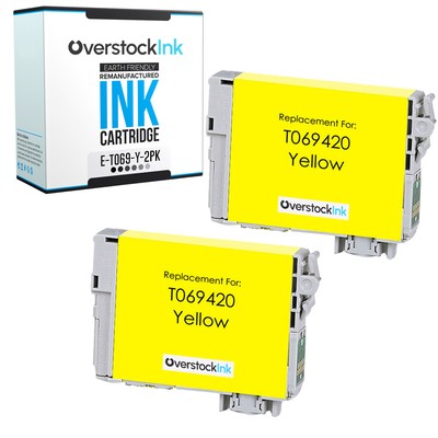 2-PK Compatible OSI Epson 69 Yellow Ink Cartridge for WorkForce 315 500 610 615