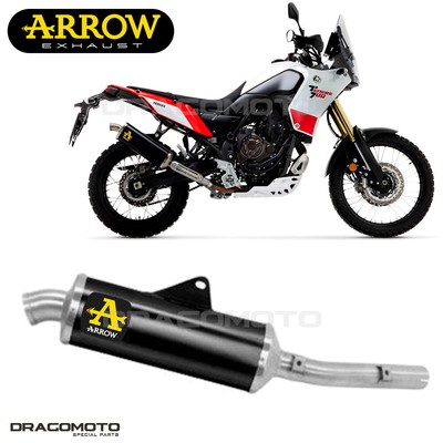 YAMAHA TENERE 700 2021-2022 Exhaust ARROW INDY RACE ALU Black