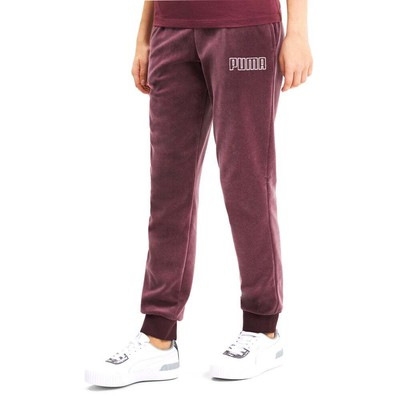 

Женские велюровые вязаные брюки Puma Modern Basics Размер  Повседневная 583645-18, Burgundy, Puma Modern Basics Velour Knitted Pants