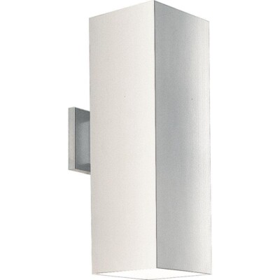 Progress Lighting Square 6'' White Aluminum Outdoor Up/Down Wall Lantern Light