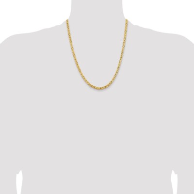 Pre-owned Superdealsforeverything Real 14kt Yellow Gold 22 Inch 4mm Byzantine With Lobster Clasp Chain; 22 Inch