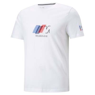 

Puma Bmw Mms Заявление Графический Круглый Вырез С Коротким Рукавом Футболка Мужская Белая Повседневная, Белый, Puma Bmw Mms Statement Graphic Crew Neck Short Sleeve T-Shirt