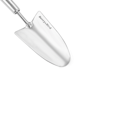 Berry&Bird Garden Tools Stainless Steel Border Hand Shovel Medium Handle Shovel