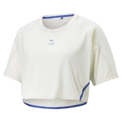 

Укороченная женская футболка Puma X Koch, повседневные топы размера  53598476, Белый
