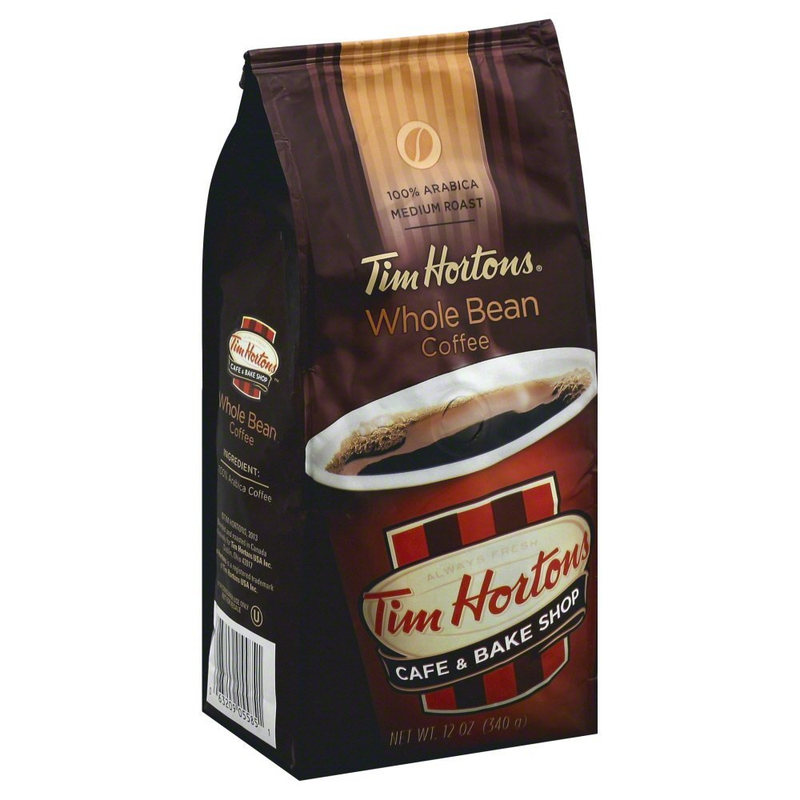 Tim Hortons Whole Bean Original Blend Ground Coffee, 100% Arabica Medium Roast,