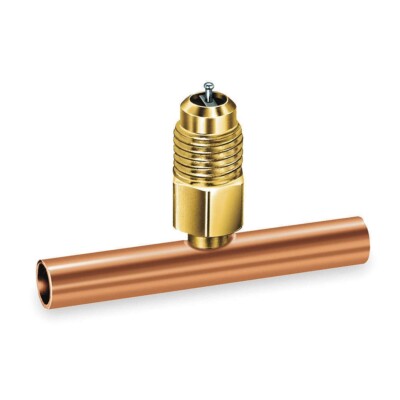 Jb Industries A31144 1/4'' Access Valve Tee,Brass/Copper