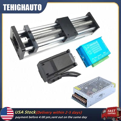 DIY CNC X Y Z Axis Linear Stage Slide Kit NEMA23 Closed Loop Stepper Motor Drive