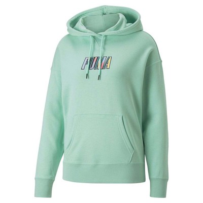 

Puma Swxp Graphic Pullover Hoodie Womens Size  Повседневная верхняя одежда 53573895, Зеленый