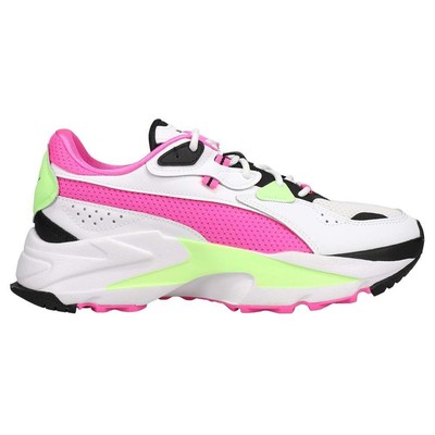 Женские кроссовки Puma Orkid Neon на шнуровке, черные, зеленые, розовые, белые, повседневная обувь