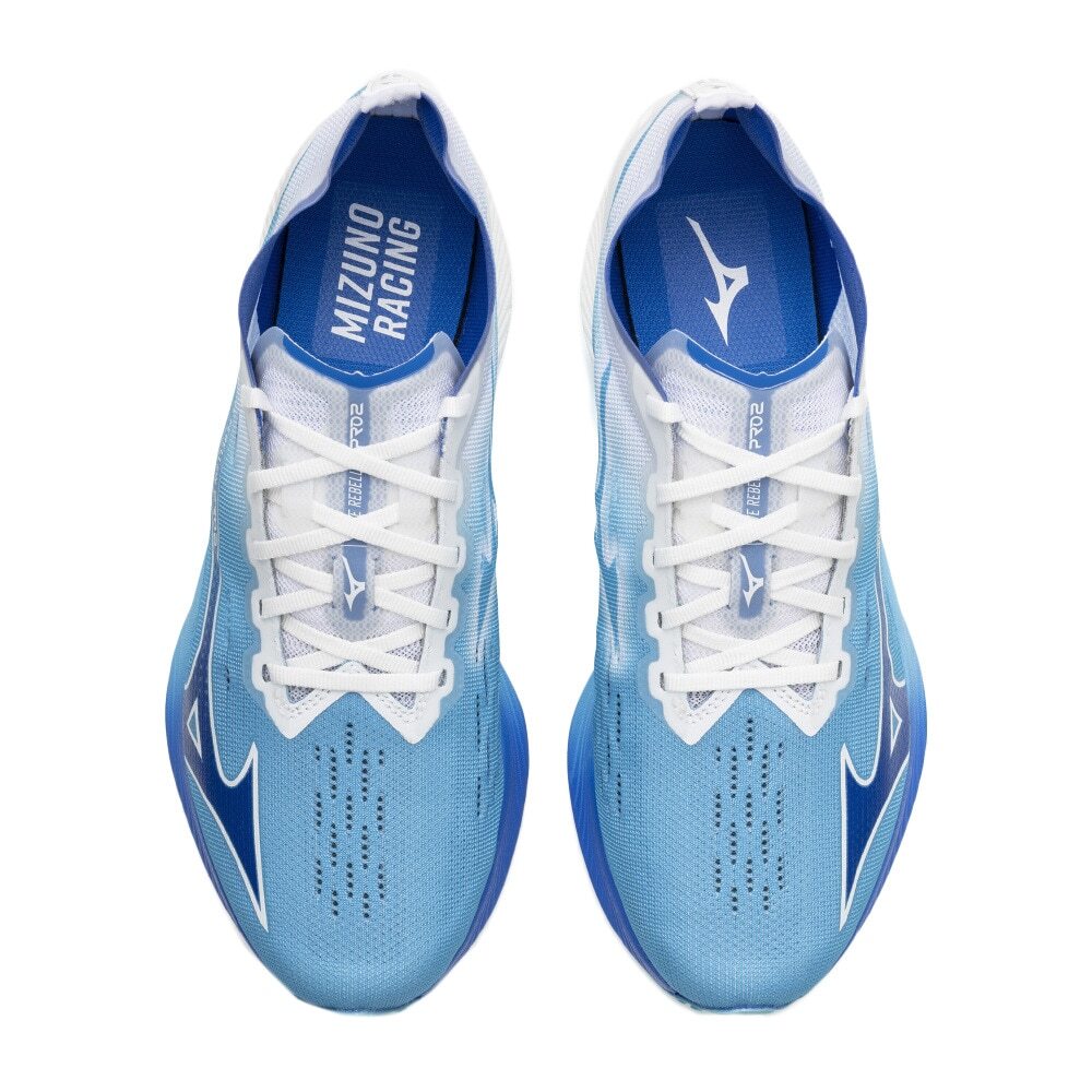 Pre-owned Mizuno Wave Rebellion Pro 2 Blue White 2e U1gd2417 51 Men's Size Oki10