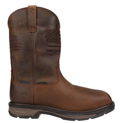 Ariat Workhog Xt Patriot Водонепроницаемая рабочая мужская коричневая рабочая обувь 10036002