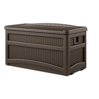 Suncast Resin Deck Box Outdoor Storage Bench Patio Weather Resistant Seat 73 Gal