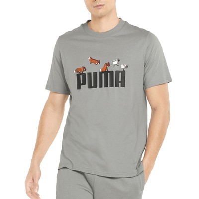 Футболка с круглым вырезом и коротким рукавом Puma X Minecraft Graphic с коротким рукавом, мужские повседневные топы размера L