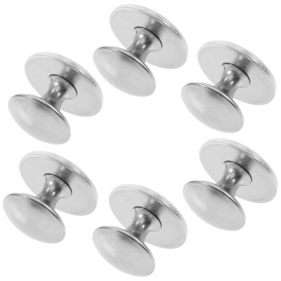  6 Pcs Silver Aluminum Alloy Self-adhesive Handle Drawer Black Pulls Boho