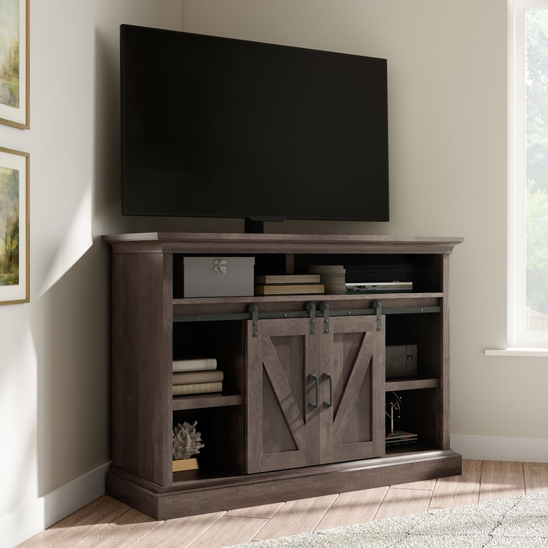 S For Tvs Up To 55", Barn Door Brown/gray